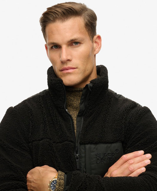 Relaxed Fleece Trekker Jacket | Black