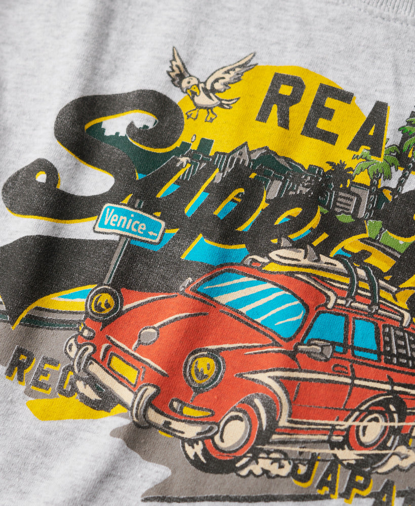 La Vintage Logo Graphic Relaxed Tee Flake Grey Marle | Flake Grey Marle