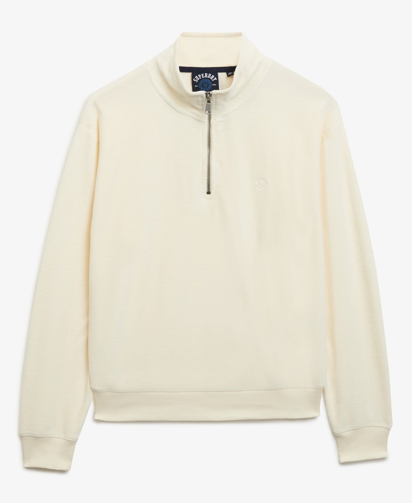 Velour Half Zip | Desert Bone Off White