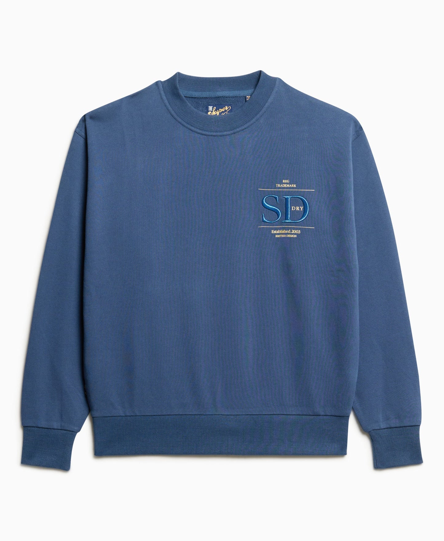 Luxe Metallic Logo Loose Sweat | Sargasso Sea Blue