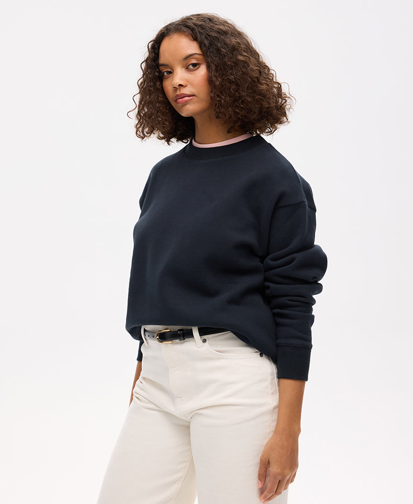 Essential Logo Crew Sweat | Eclipse Navy