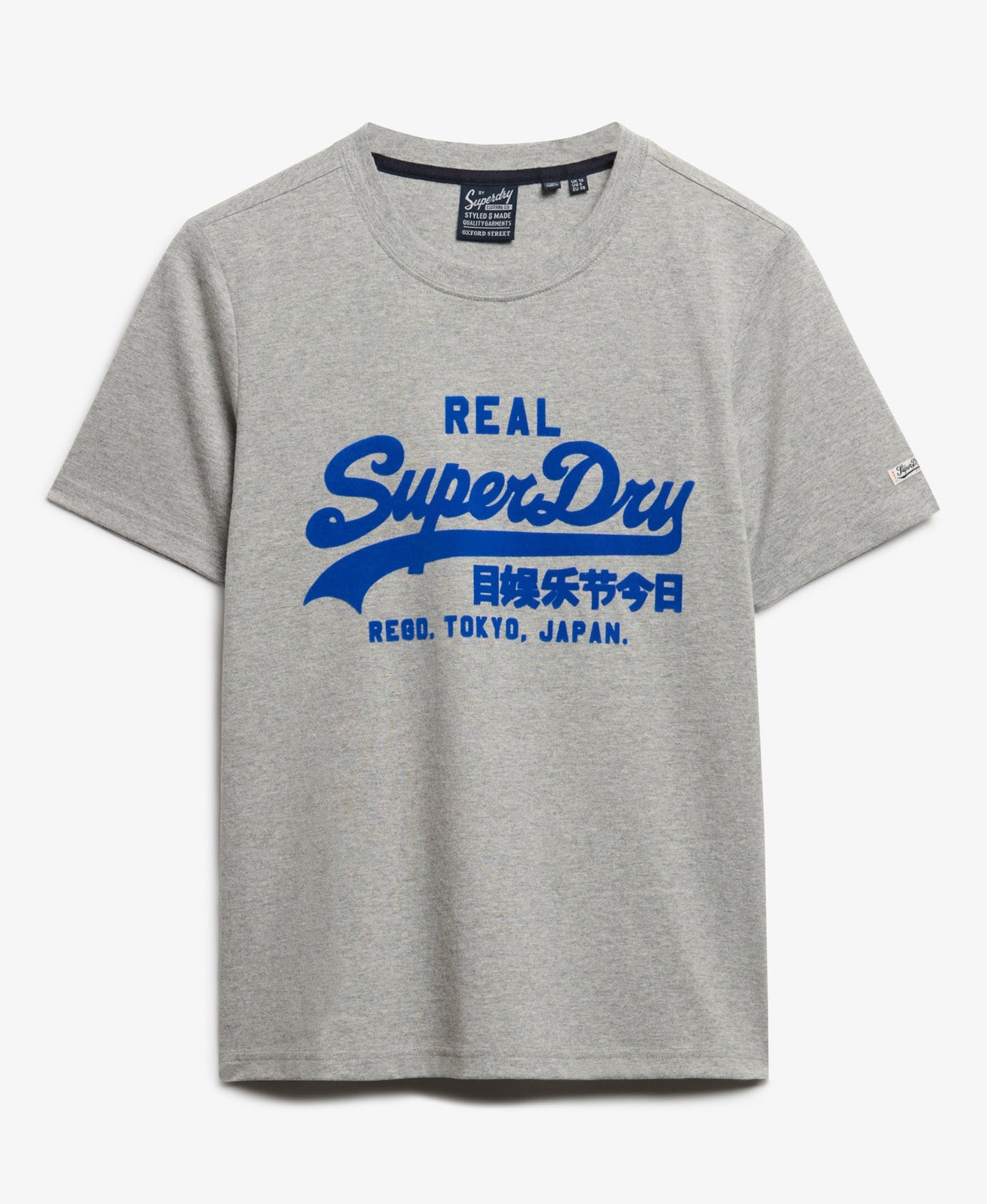 Vintage Logo Flock Tee | Grey Marle