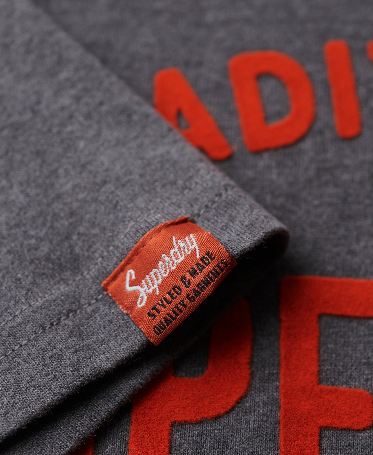 Workwear Flock Graphic T Shirt | Granite Grey Marle