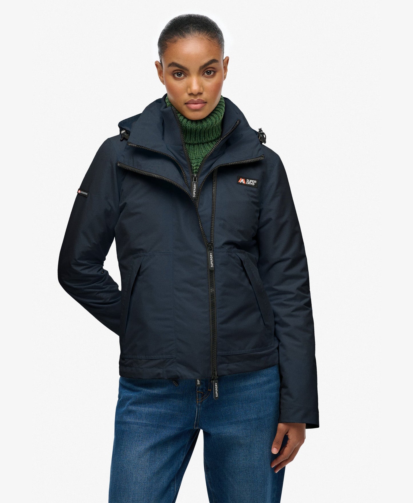 Hooded Mountain Windbreaker Jacket | Eclipse Navy