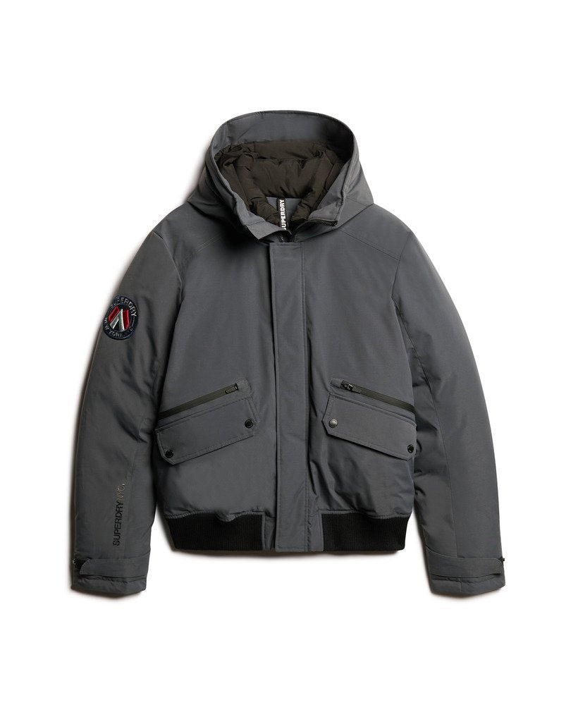 City Padded Bomber Jacket | Ebony