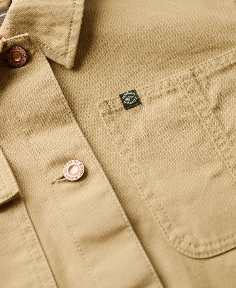 Embroidered Chore Jacket | Canyon Beige