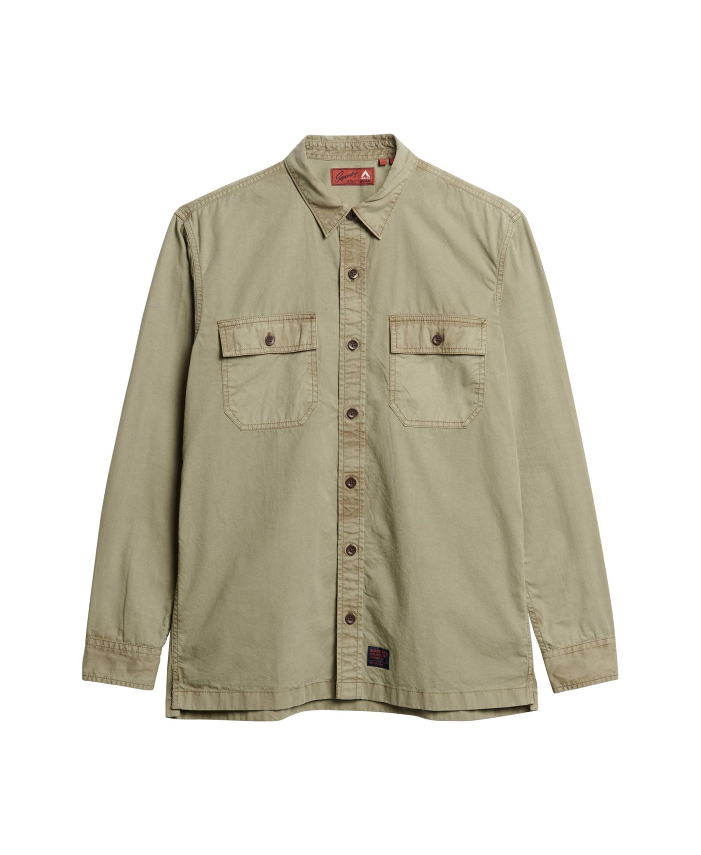 Military Long Sleeve Shirt | Light Khaki Green