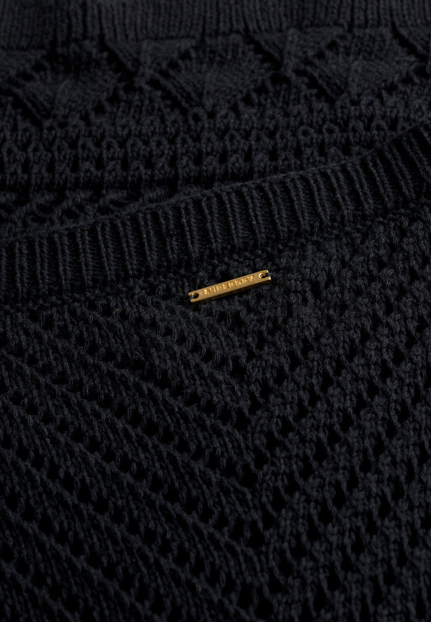 Crochet Mini Slim Fit Dress | Black