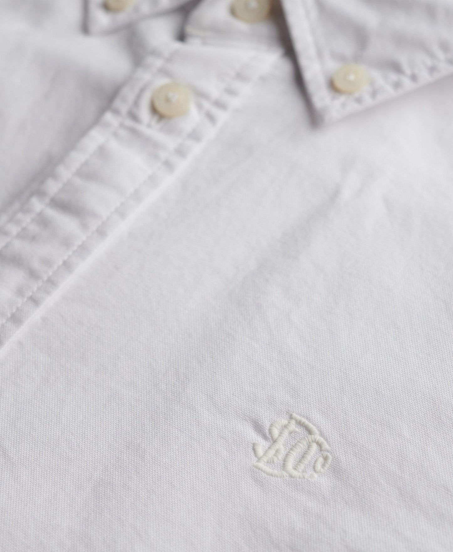Slim Oxford Long Sleeve Shirt | Optic White Oxford