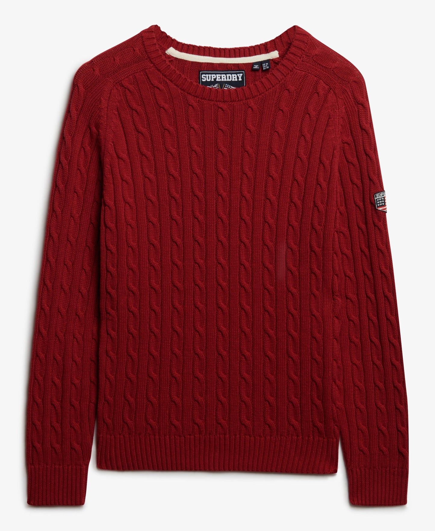 Slouchy Cable Knit | Bordeaux Red