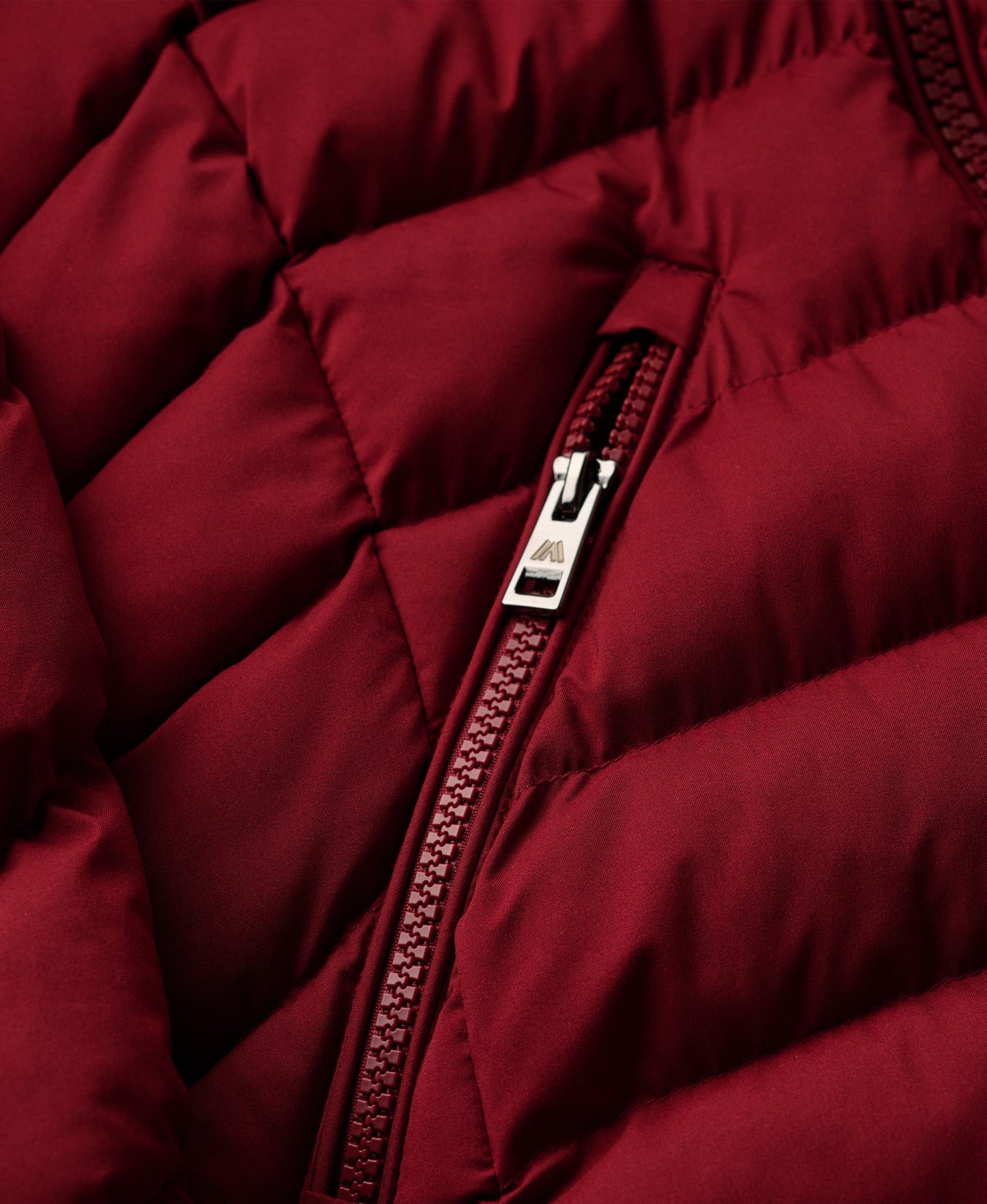 Fuji Hooded Mid Length Jacket | Wine Red