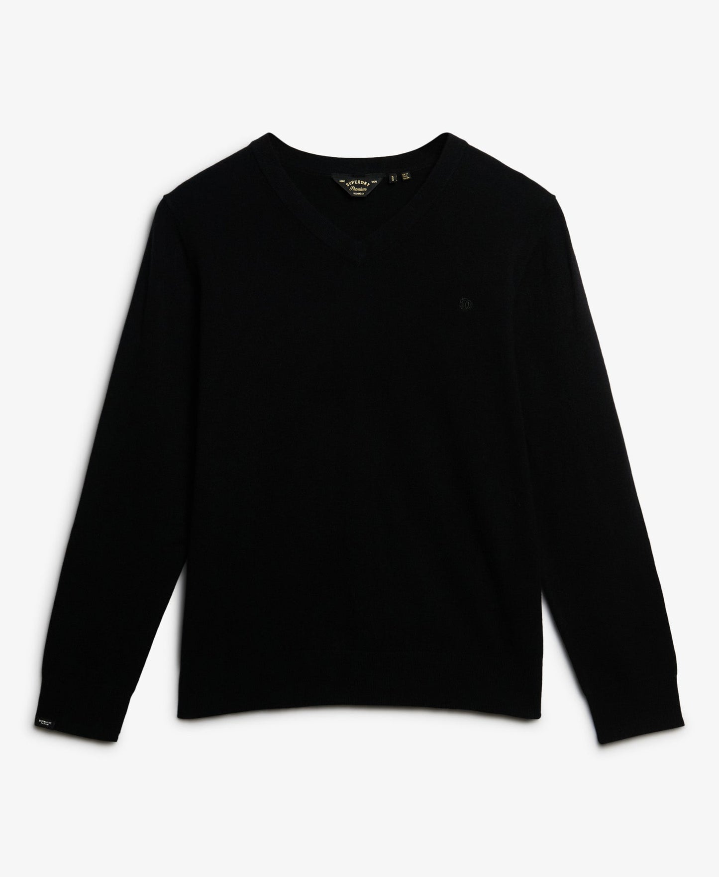 Classic V Neck Slim Fit Jumper | Black