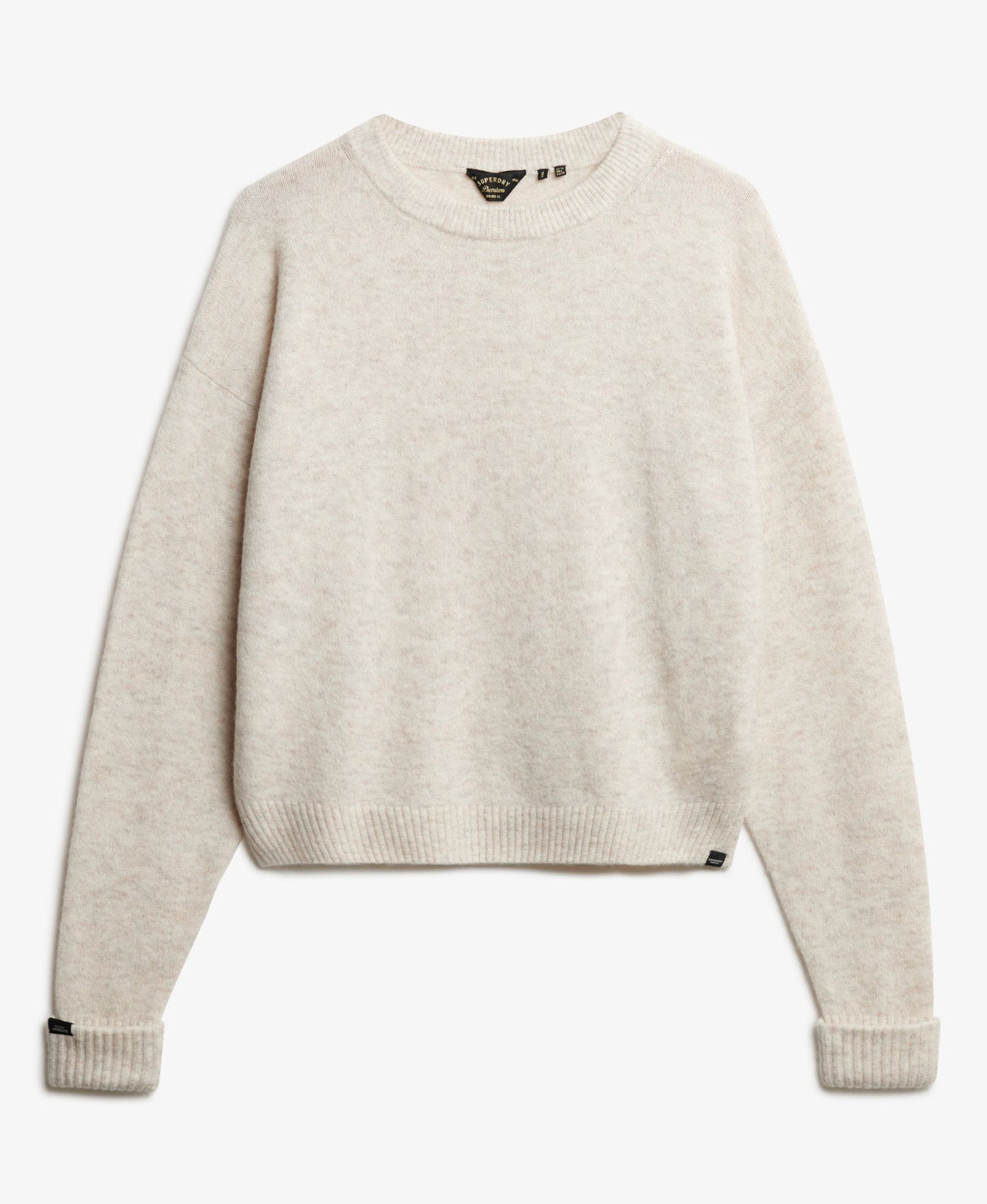 Slouchy Crew Neck Jumper | Oatmeal Twist