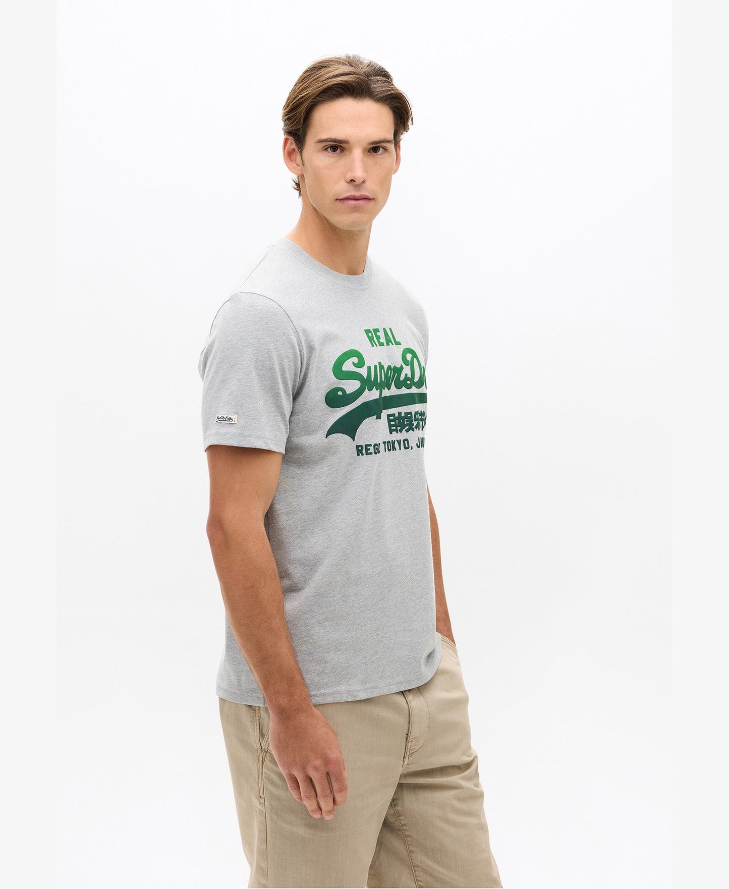 Vintage Logo Fade Tee | Grey Marle