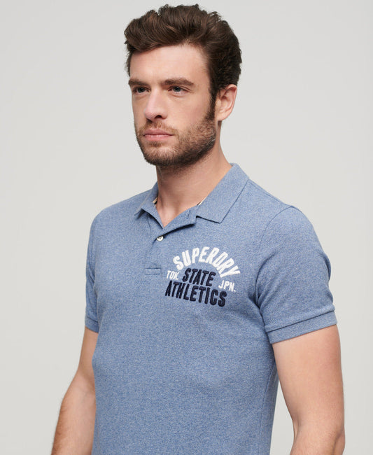 Applique Classic Fit Polo | Bay Blue Marle