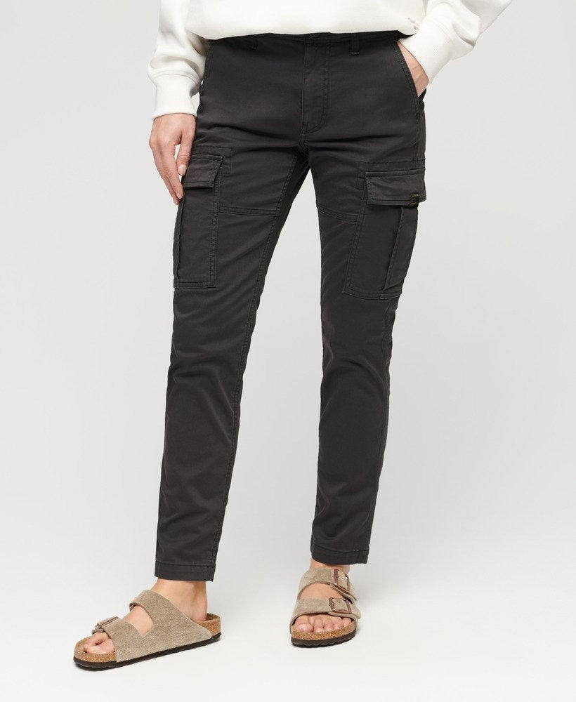Mid Rise Slim Cargo | Black