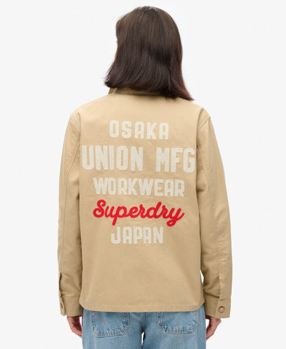 Embroidered Chore Jacket | Canyon Beige