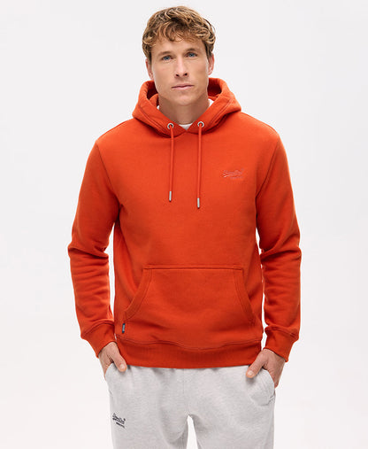Essential Logo Slim Fit Hoodie | Denim Co Rust Orange
