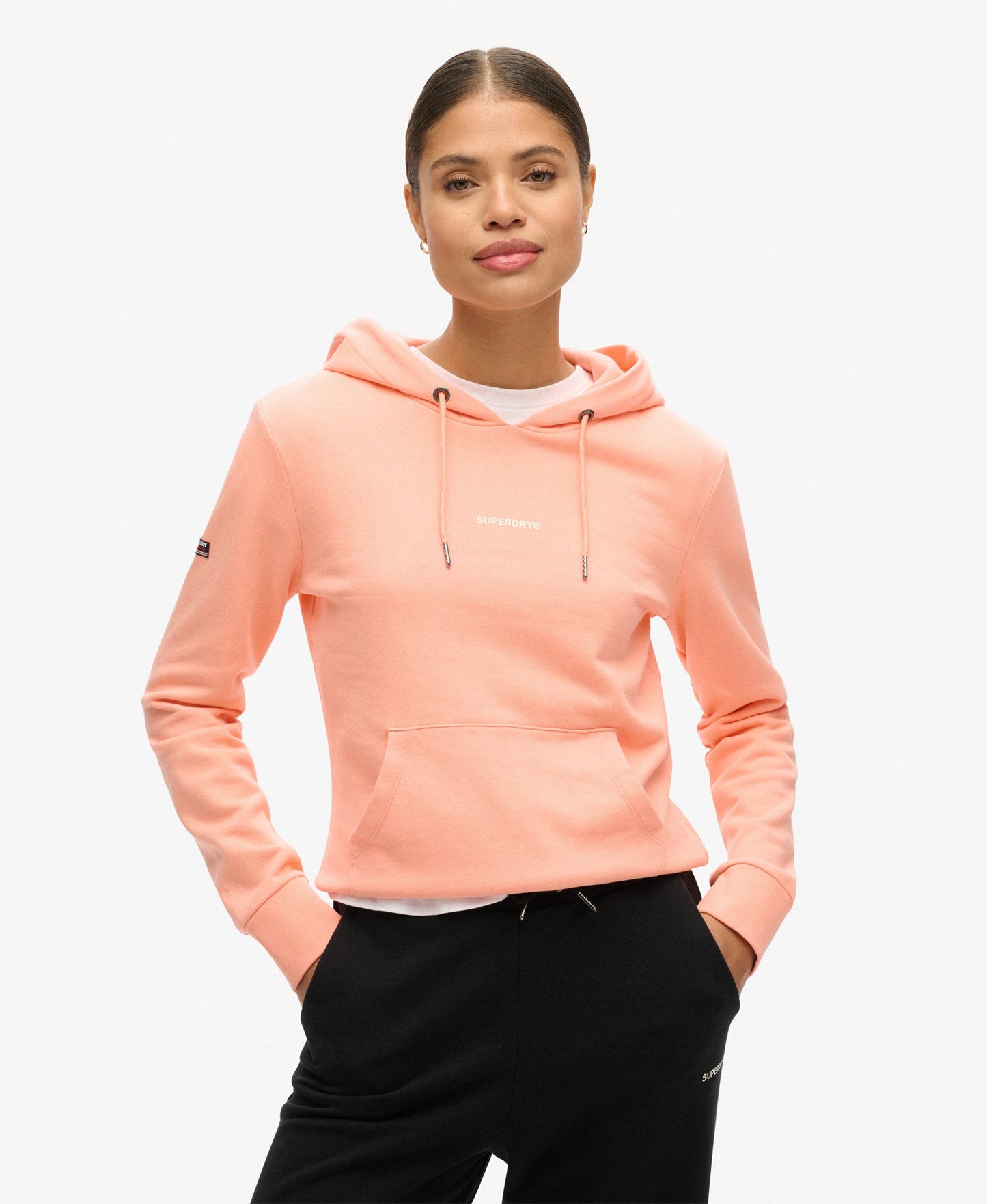 Plain Hoodie | Peach Amber Pink