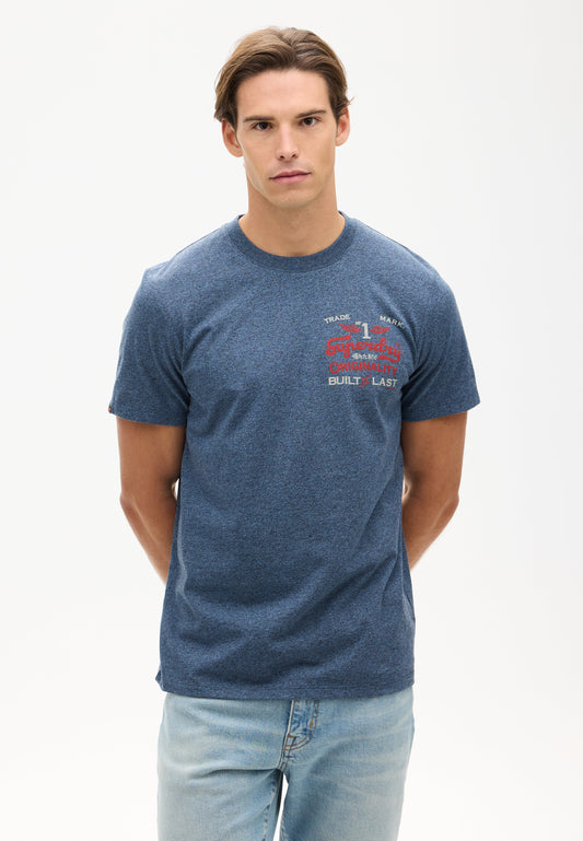 Vintage Workwear Graphic Tee | Blue Grit