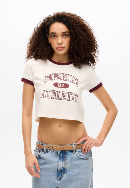 Athletic Essentials Ringer Slim Fit Tee | Off White