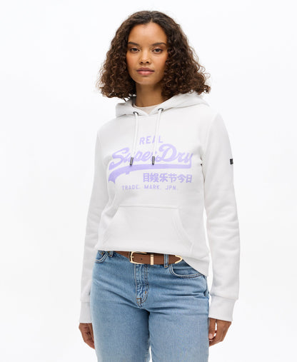 Vintage Logo Relaxed Hoodie | Optic/Purple