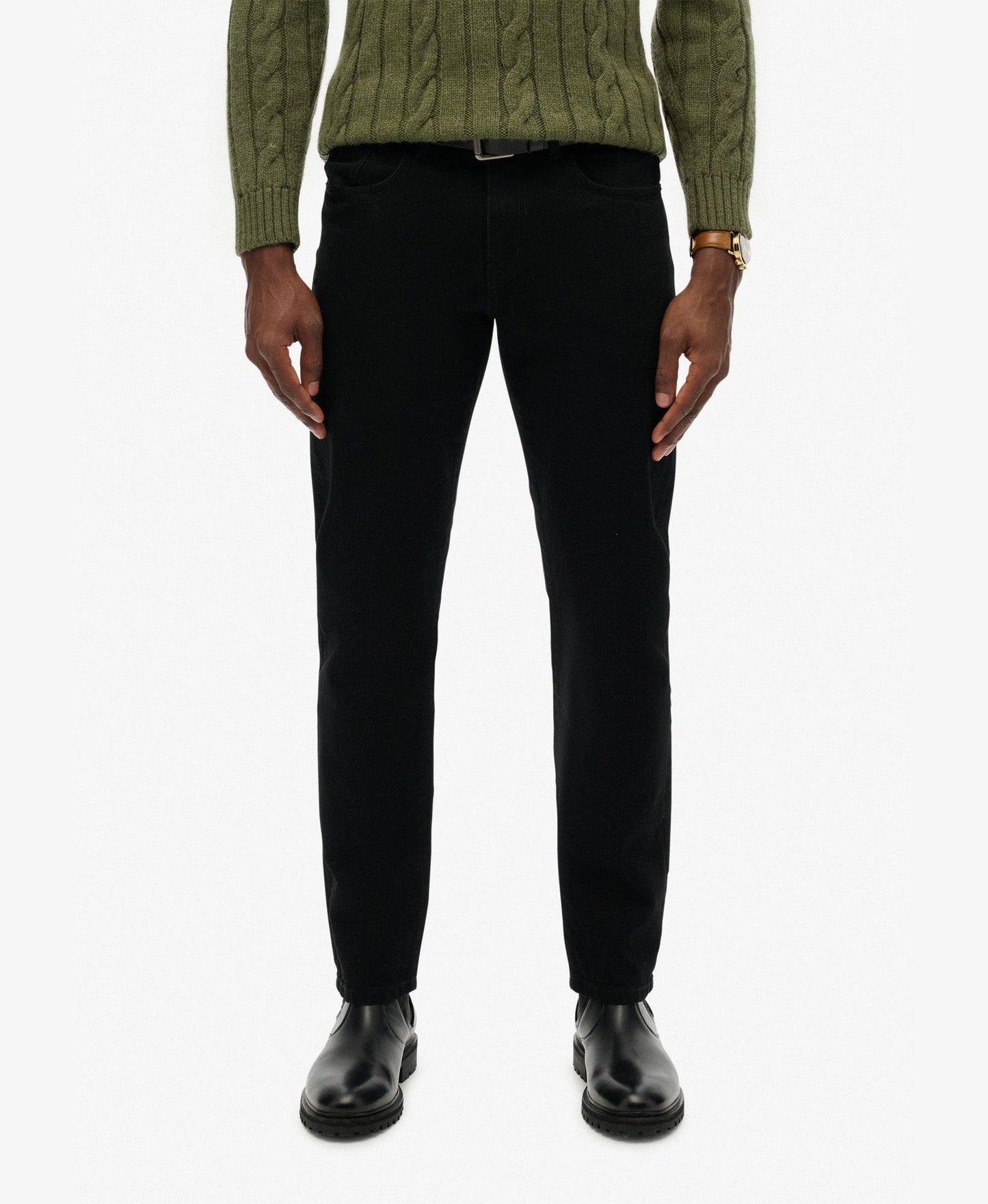 Vintage Slim Straight Jeans | Deep Black 32