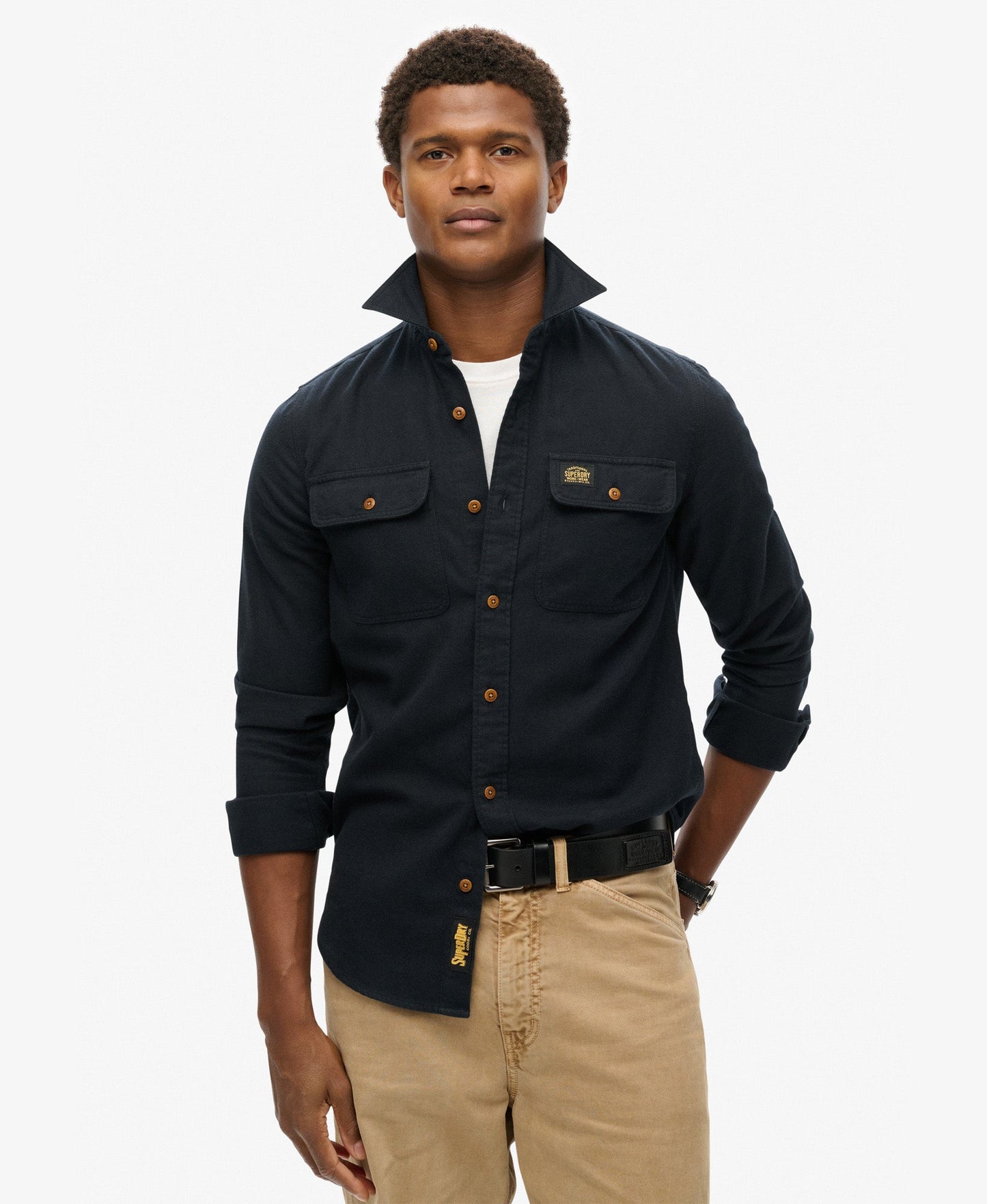 Flannel Workwear Shirt | Jet Black
