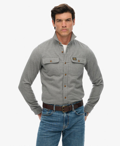 Flannel Workwear Shirt | Pearl Blue