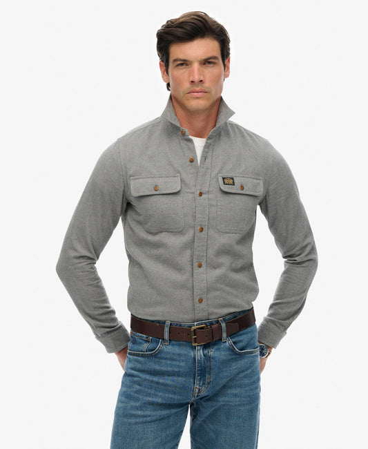 Flannel Workwear Shirt | Pearl Blue