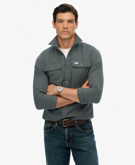 Flannel Workwear Shirt | Balsam Green