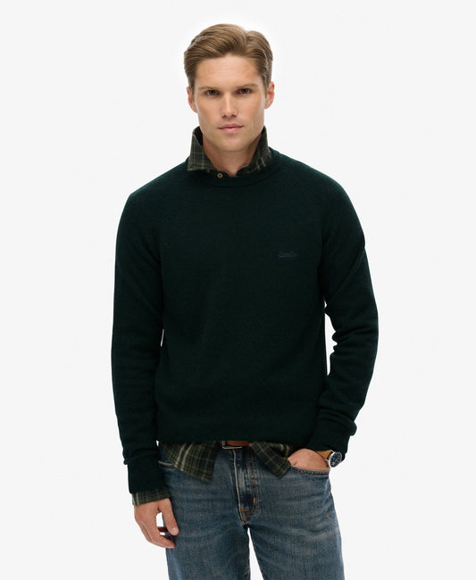 Wool Blend Jumper | Forest Green Marle