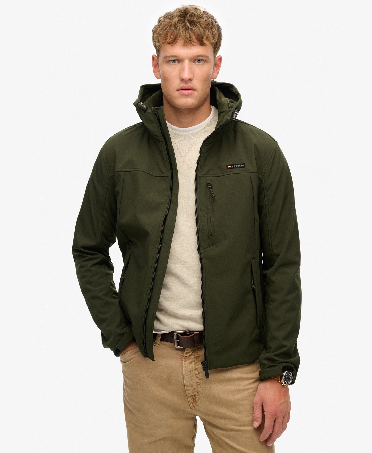 Hooded Soft Shell Trekker Jacket | Surplus Goods Olive Green