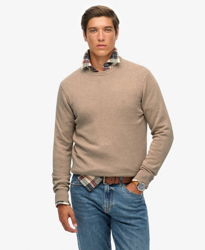 Essentials Cotton Jumper | Taupe Marle