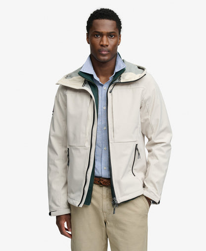 Hooded Softshell Trekker Jacket | Rainy Day Grey
