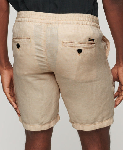 Drawstring Linen Shorts | Stone Grey