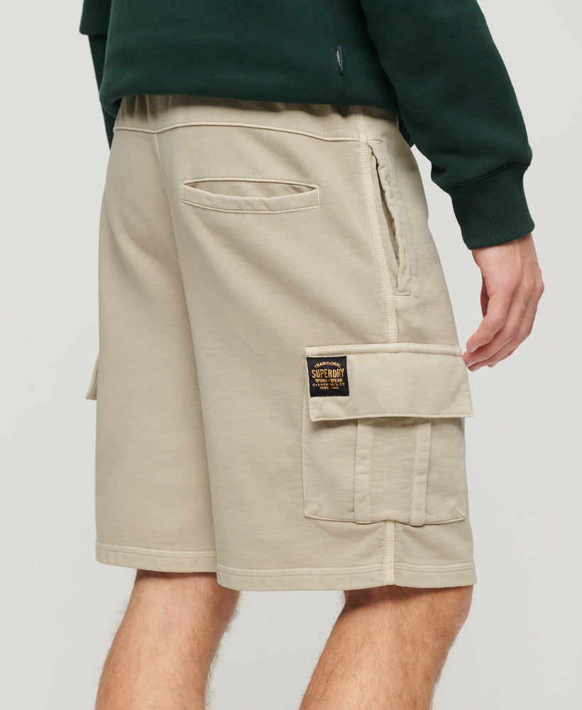 Contrast Stitch Cargo Short | Washed Pelican Beige