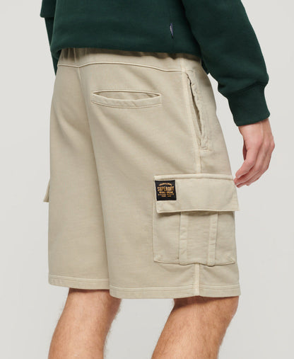 Contrast Stitch Cargo Short | Washed Pelican Beige
