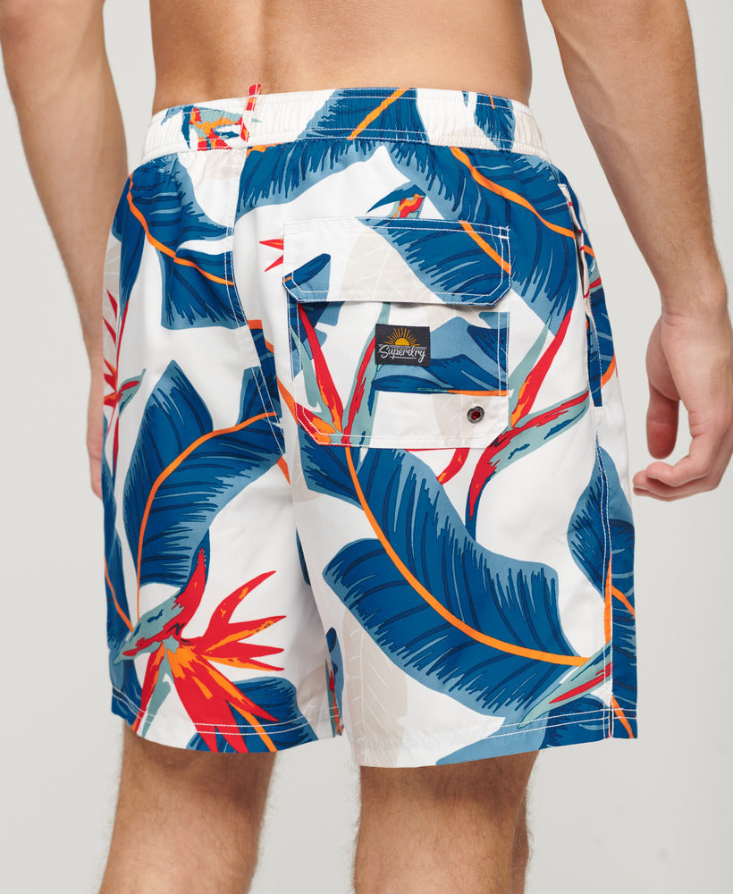 Hawaiian Print Swim Shorts | Optic Paradise