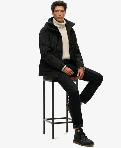 Ultimate Embroidered Windbreaker Slim Fit Jacket | Jet Black