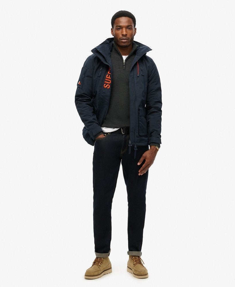 Ultimate Embroidered Windbreaker Slim Fit Jacket | Eclipse Navy