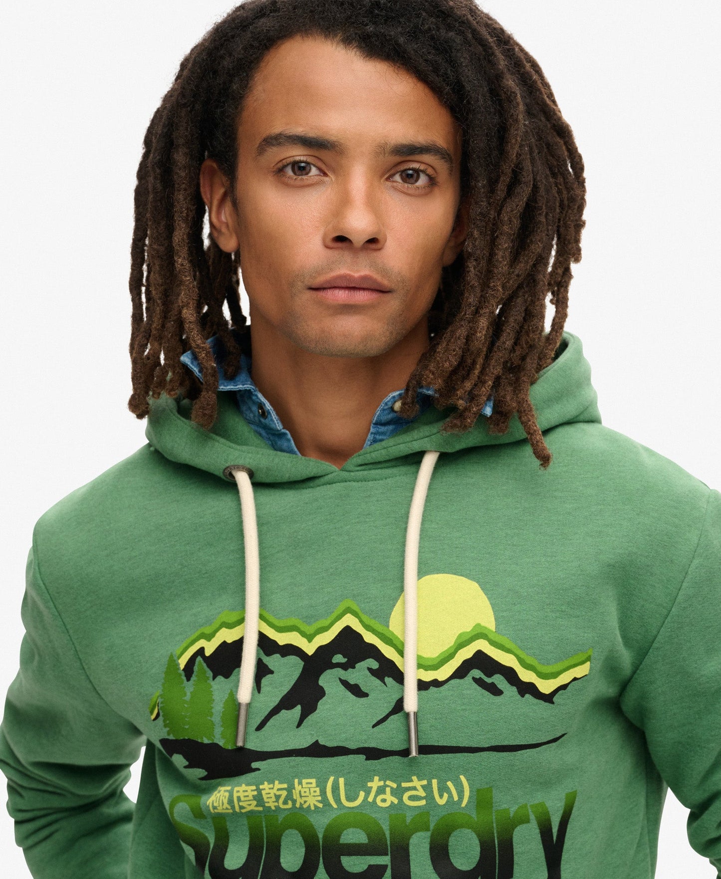 Core Logo Great Outdoors Graphic Hoodie | Winter Mint Marle