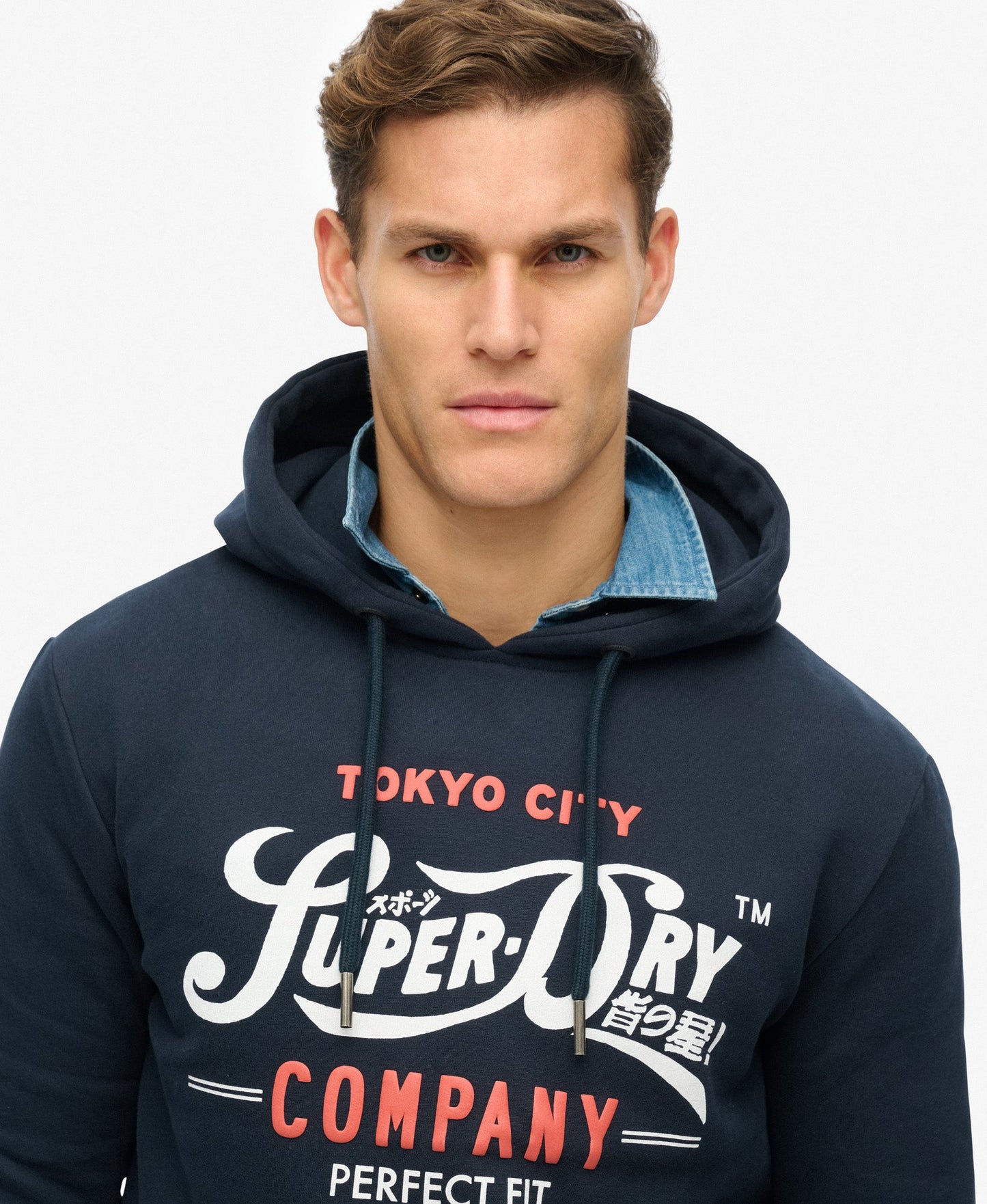 Perfect Fit Script Hoodie | Eclipse Navy