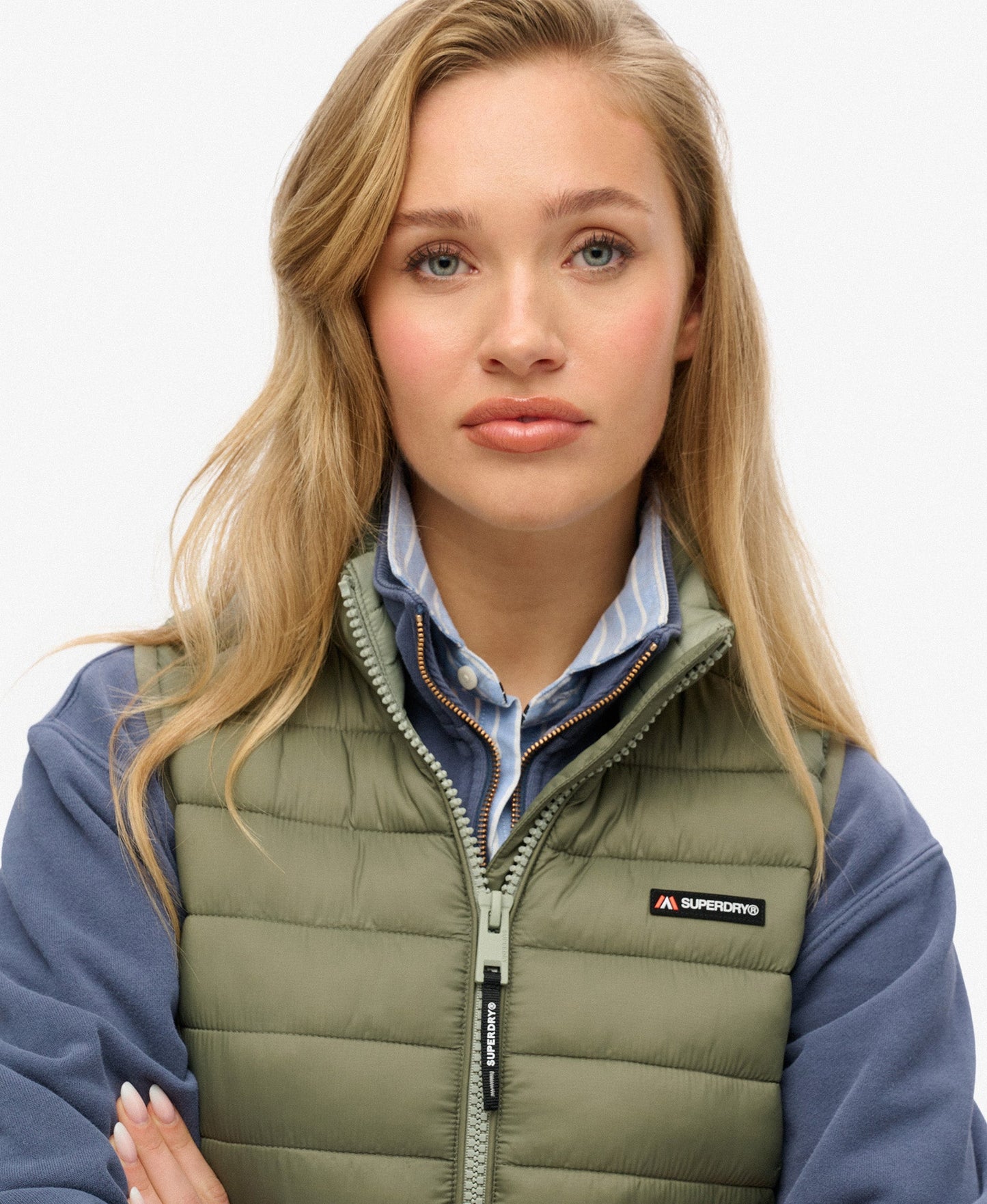 Fuji Lite Padded Slim Fit Gilet | Dusty Olive Green