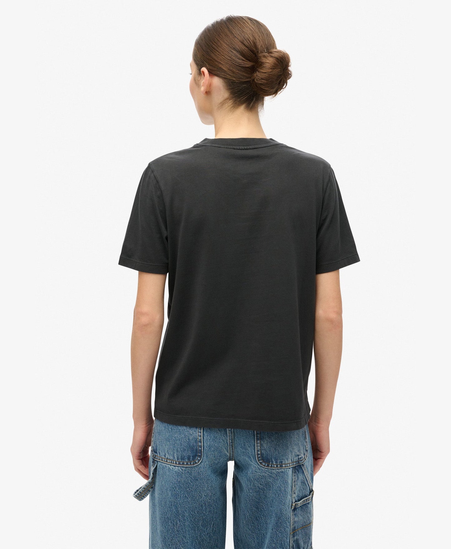 Metallic Venue Relaxed Tee | Jet Black