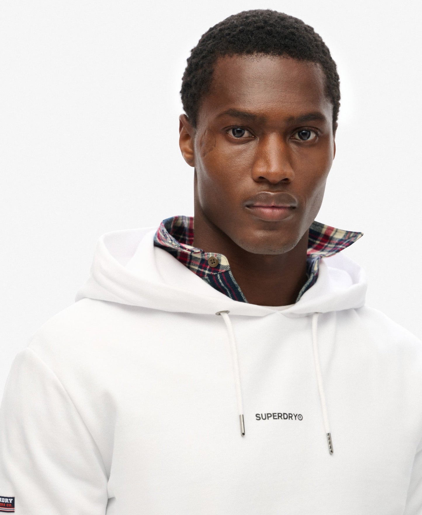 Plain Slim Fit Hoodie | Optic