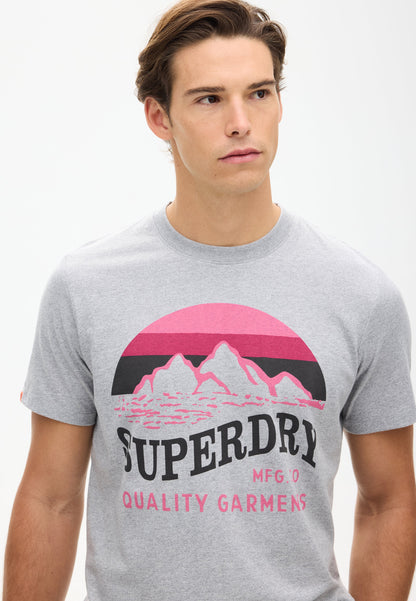 Outdoors Graphic Tee | Light Grey Grit