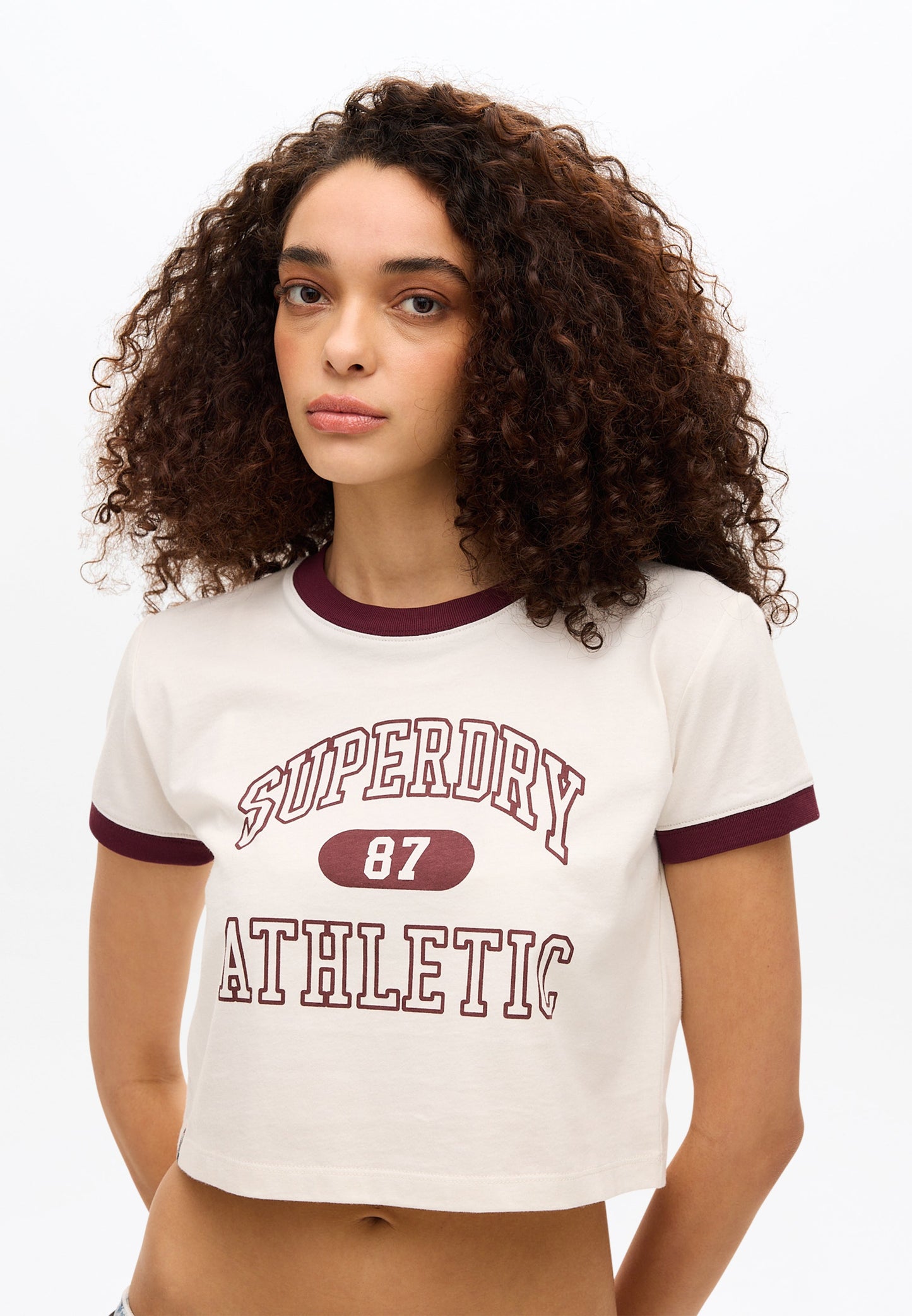 Athletic Essentials Ringer Slim Fit Tee | Off White