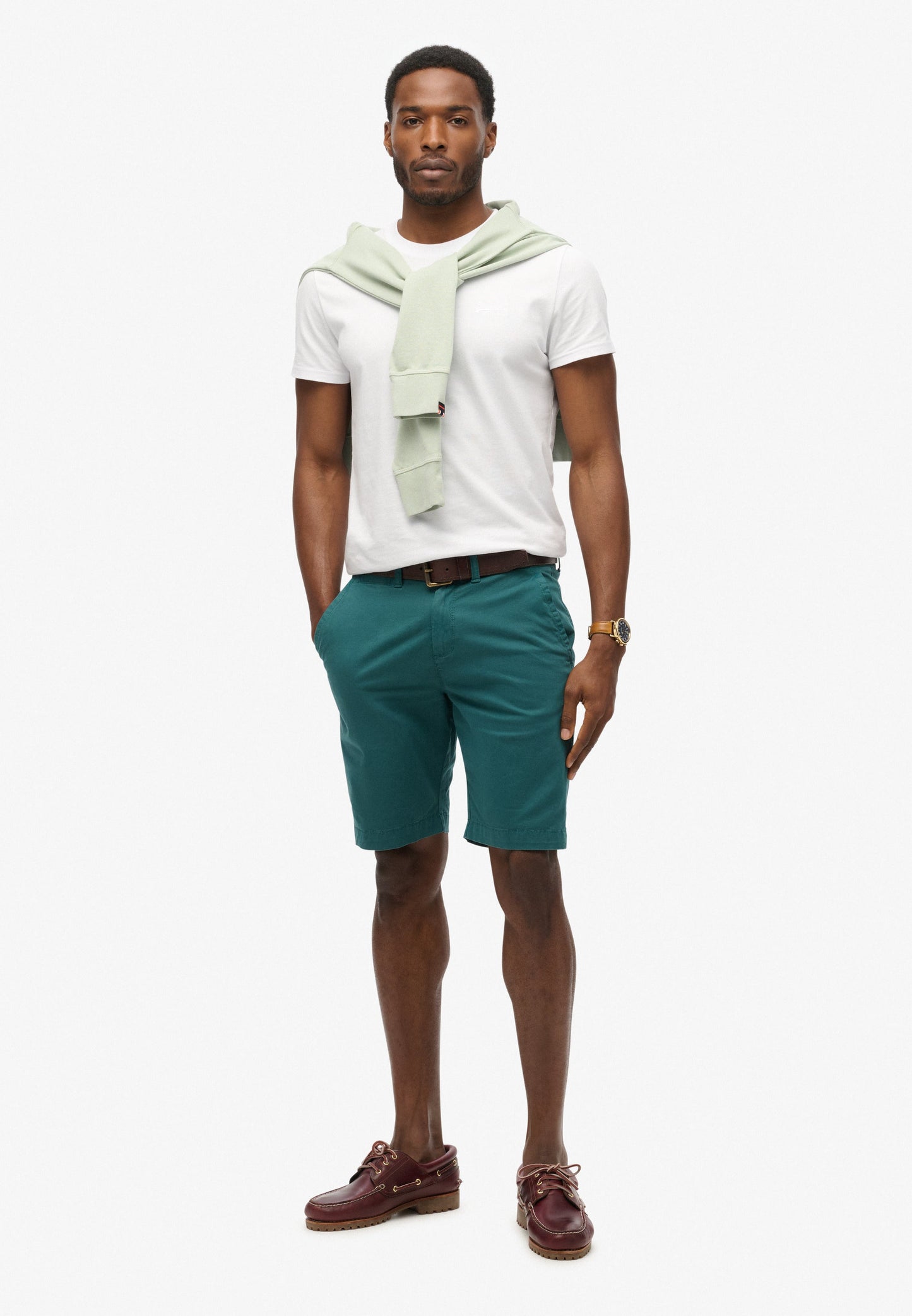 Vintage Slim Fit Chino Short | Teal