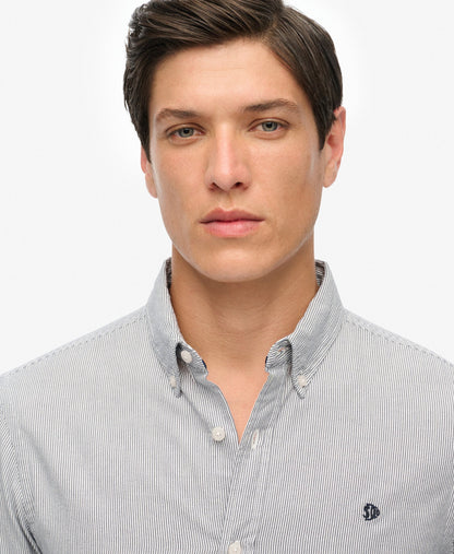 Classic Oxford Long Sleeve Shirt | Needle Ticking Stripe